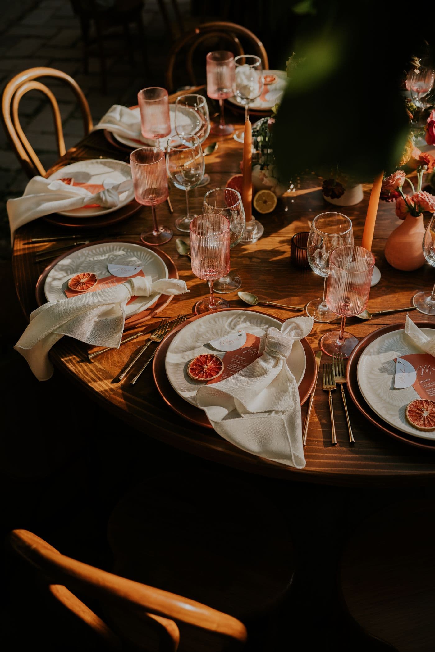 Guests raising glasses at a wedding reception